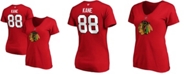Fanatics Women's Patrick Kane Red Chicago Blackhawks Authentic Stack Name Number V-Neck T-shirt